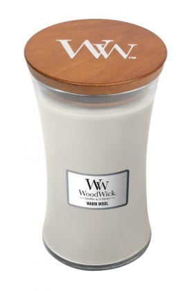 Woodwick Warm Wool nagy illatgyertya